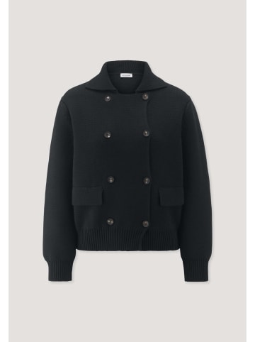 Hessnatur Hessnatur Strickjacke Relaxed aus Bio-Baumwolle mit Schurwolle in schwarz