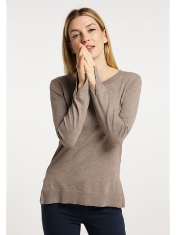 Albee Women Rundhalspullover in Taupe