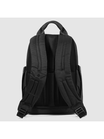 Piquadro Steve Rucksack RFID Schutz 38 cm Laptopfach in black