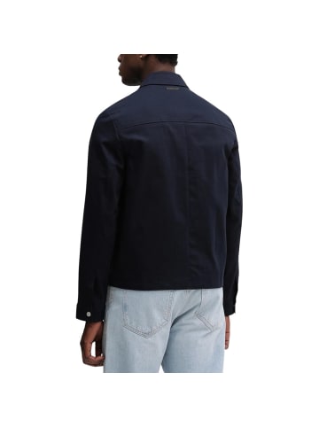 Calvin Klein Blau Baumwolle Lange Jacke