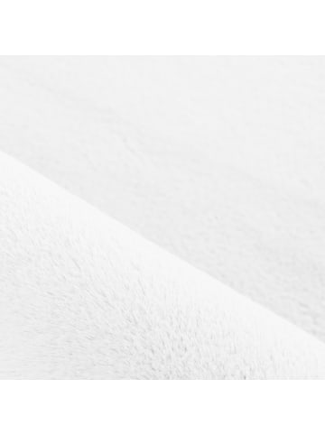 KADIMA DESIGN Teppich Kurzflor Uni-Look Polyester Wohnzimmer waschbar in Weiß
