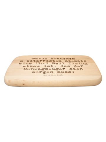 Mr. & Mrs. Panda Schneidebrett Holz Spruch E-Gitarre Timing mit ... in Transparent