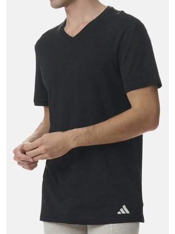 Adidas Sportswear Unterhemd / Shirt Kurzarm Active Core Cotton in Schwarz / weiß