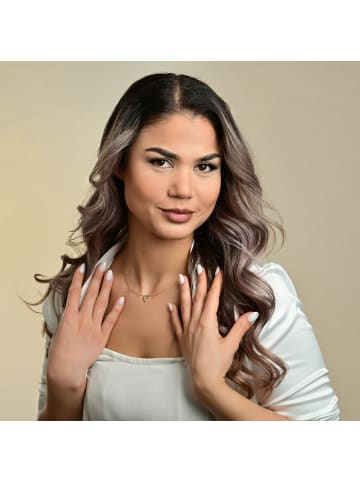 Adeliás Damen Halskette mit Anhänger – aus 925 Silber in gold