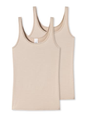 Schiesser Trägertop (Tops) 2er-Pack Modal Essentials in Beige