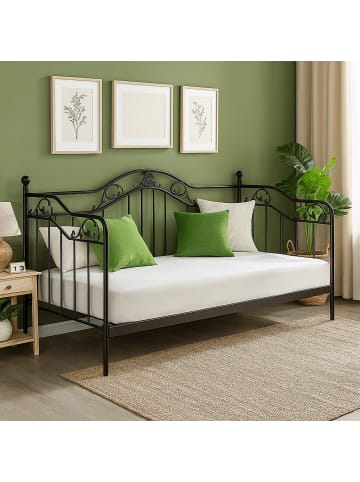 möbel-direkt Day-Bed / Einzelbett / Metallbett Ella in schwarz