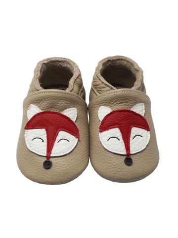 Yalion Baby Krabbelschuhe aus Leder, weiche Lauflernschuhe mit rutschfester Sohle