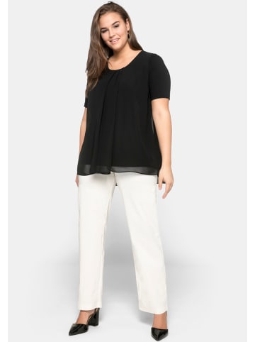 sheego Blusenshirt in schwarz