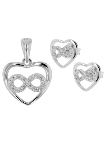 Adeliás Damen Anhänger – Unendlichkeitszeichen Anhänger aus 925 Silber in silber