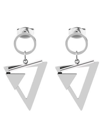 Adeliás Damen Ohrringe – Ohrstecker aus Edelstahl in silber