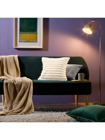 Erwin Müller Fleece, Microfaser Kissenhülle 2er-Pack Aosta in wollweiß