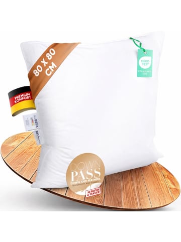 3-Kammer-Daunenkissen in Weiß