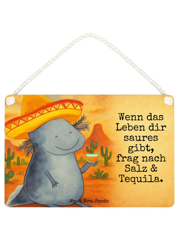 Mr. & Mrs. Panda Schild Axolotl Tequila Design mit Spruch in Weiß