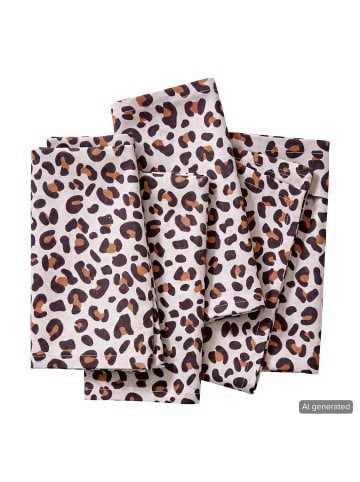 Butlers Butlers Serviette VEGAS STRIP Leo 4er-Set in Beige, Schwarz