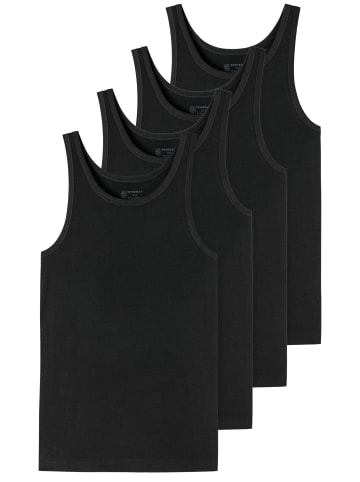 Schiesser Unterhemd / Tanktop 95/5 Organic Cotton in Schwarz