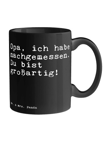 Mr. & Mrs. Panda Kaffeetasse Opa, ich habe nachgemessen.... mit ... in Schwarz