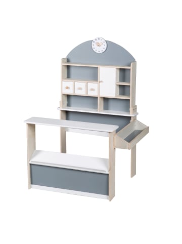 roba Kaufladen aus Holz mit Theke & Seitentheke – Kinder Kaufmannsladen