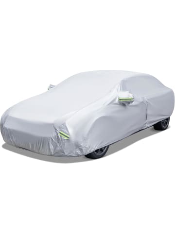 COSTWAY Abdeckplane Auto für Limousine bis zu 455 cm in Grau