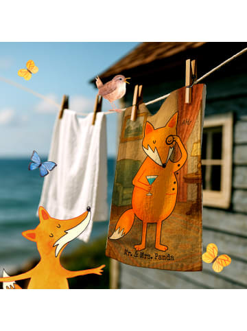 Mr. & Mrs. Panda Gästehandtuch Fuchs Lord Design ohne Spruch in Weiß