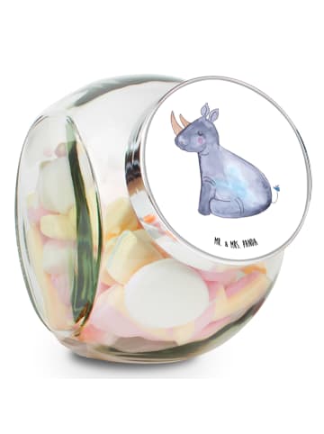 Mr. & Mrs. Panda Bonbonglas Einhorn Nashorn ohne Spruch in Weiß
