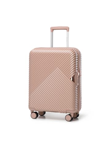 Wittchen Cabin case and cosmetic case with a striped design in Pastelpink