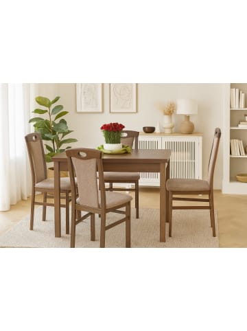 möbel-direkt Essgruppe 5-teilig "Kassel" in buche natur-nuss dunkel