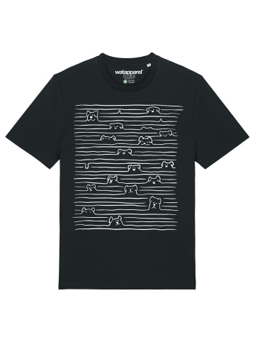 wat? Apparel T-Shirt Doodle Dogs in Schwarz