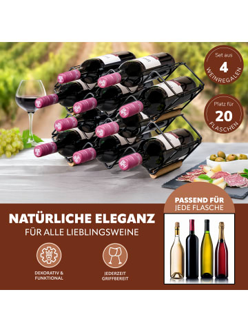 eluno Weinregal im 4er-Set