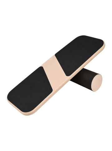 relaxdays Balance-Board in Natur/ Schwarz - (B)74 x (H)3 x (T)28 cm