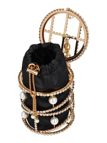 faina Women Bucket Bag With Chain Straps in Black
