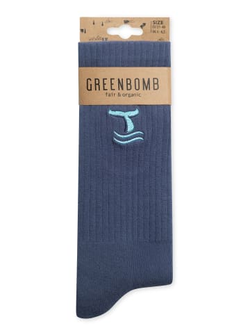 GreenBomb Socken Animal Fluke in Marineblau