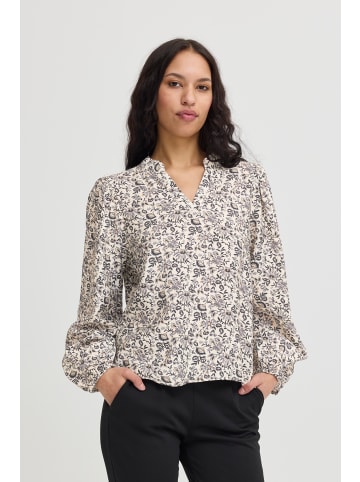 ICHI Langarm-Bluse IXHARPER Regular fit in Meteorite Flower Print