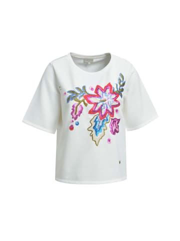 Milano Italy Roundneck Sweatshirt 1/2 Sleeve in Offwhite