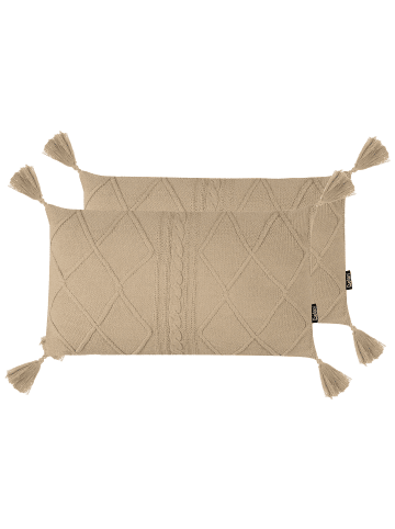 Beliani 2er-Set Dekokissen CAESIA in Beige