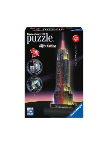 Ravensburger 3D Puzzle Empire State Building bei Nacht - leuchtet im Dunkeln, ab 12 Jahre
