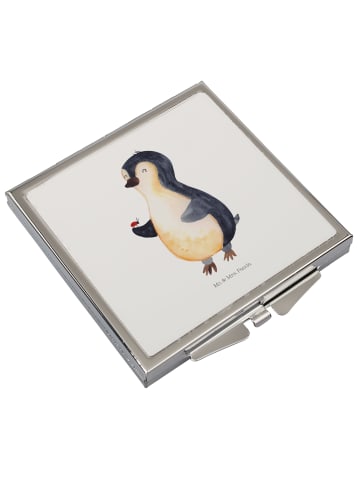 Mr. & Mrs. Panda Handtaschenspiegel quadratisch Pinguin Marienkä... in Weiß