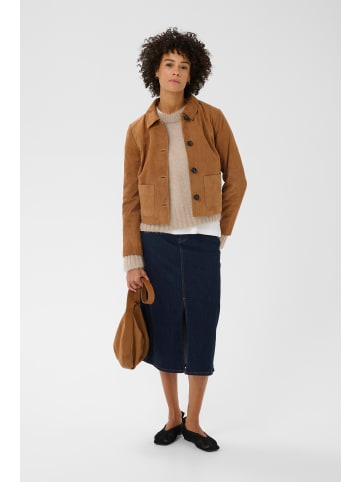 PART TWO Lederjacke NemaPW Baggy fit in Toasted Coconut