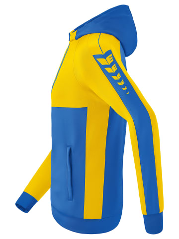 erima Herren Six Wings Trainingsjacke mit Kapuze in new royal/gelb