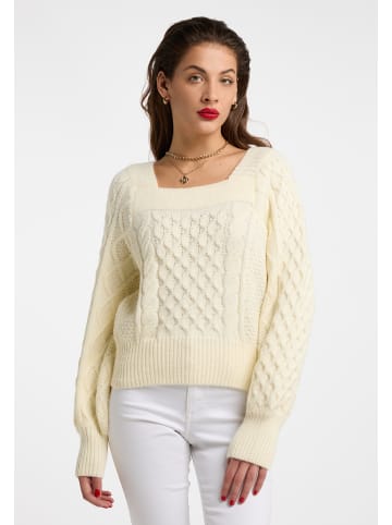 faina Damen Strickpullover in Wollweiss