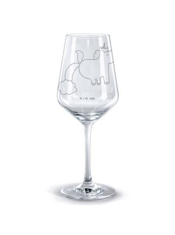 Mr. & Mrs. Panda Weinglas Einhorn Pupsen ohne Spruch in Transparent