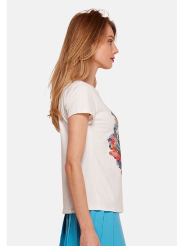 TOOCHE Shirt & Top "Blumenkopf" in Weiß