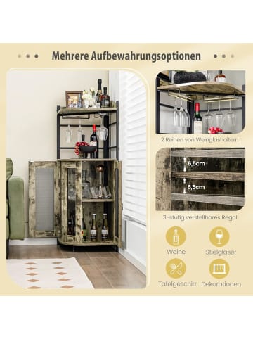 COSTWAY Barschrank 46x46x130cm in Grün