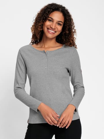 WITT WEIDEN Rundhals-Shirt in grau-meliert