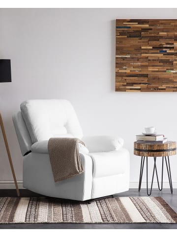 Beliani Fernsehsessel BERGEN in Weiß - (W) 85 x (H) 101 x (L) 74 cm