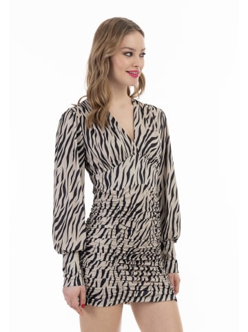faina Damen Langarmkleid in Beige