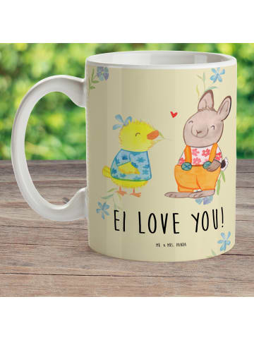 Mr. & Mrs. Panda Kindertasse Ostern Freundschaft mit Spruch in Blumig