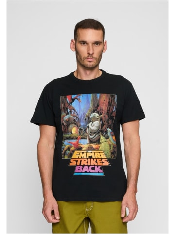 Merchcode T-Shirt "Star Wars Yoda Poster Tee" in Schwarz
