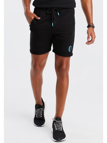 Leif Nelson Herren Gym-Short Herren Gym-Short LN-8299 in SCHWARZ-TÜRKIS