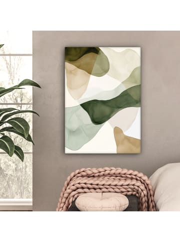 MuchoWow Leinwand Bilder Salbeigrün