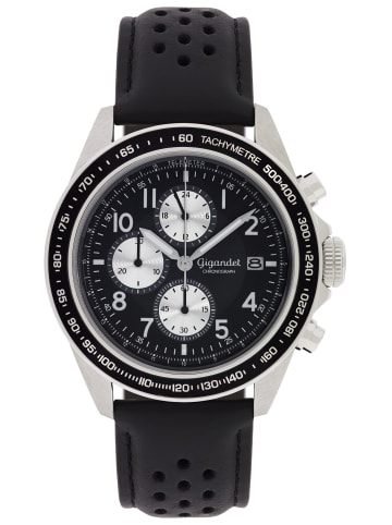 Gigandet Quarzuhr Chronograph "RACETRACK" in Schwarz/Silber